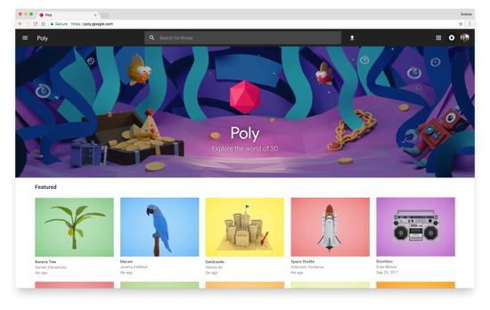 谷歌推出可上传和展示3D对象与场景新平台Poly