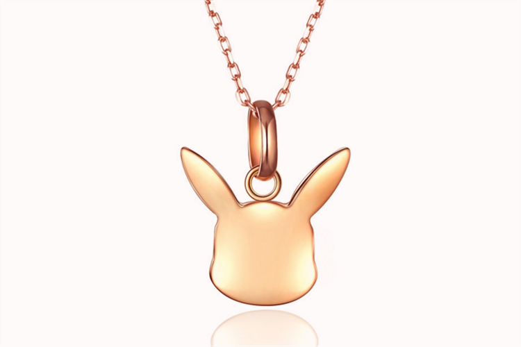 潮宏基珠宝皮卡丘18k金挂坠吊坠项链choker项圈颈圈_珠宝图片