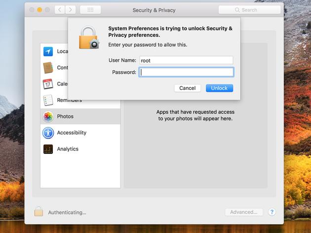 苹果macOS系统出现严重漏洞 不需要密码即可解锁