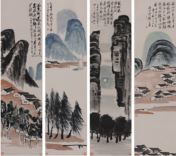 齐白石作品9.3亿 《山水十二条屏》成最贵中国艺术品