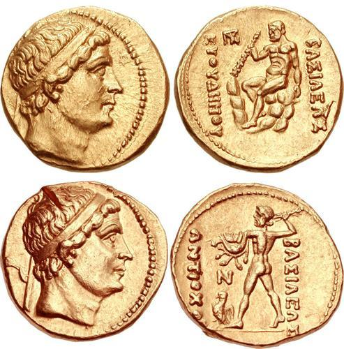 巴克特里亚的安条克王金币存世量极大