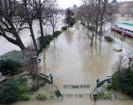法国气象局宣布23个省洪水橙色预警!