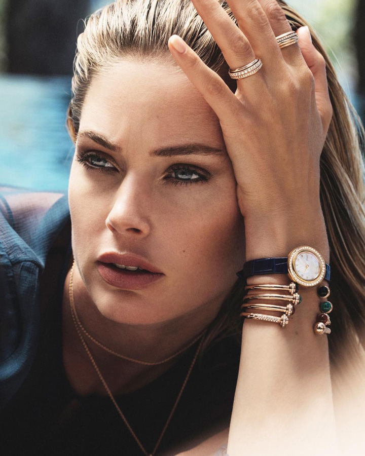 超模Doutzen Kroes身着耀眼的伯爵珠宝与腕表 美丽动人且充满女性魅力