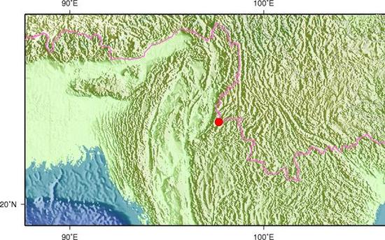 2月2日8时48分云南德宏州瑞丽市发生4.3级地震