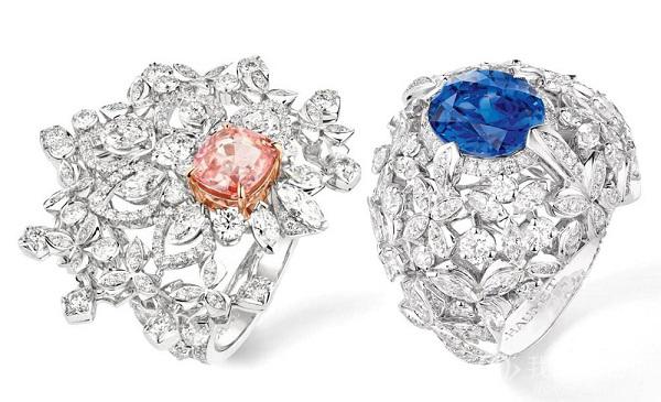 尚美巴黎推出新一季珠宝作品 白金底座搭配粉蓝宝石