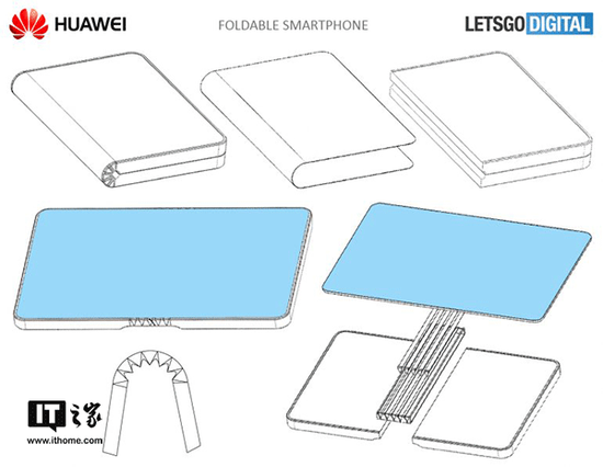华为可折叠手机专利 采用可折叠显示屏