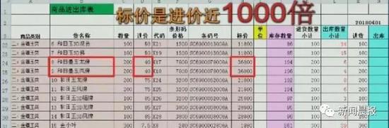 和田墨玉龙牌、凤牌的进价40元,