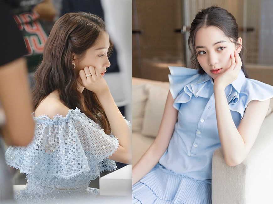 同穿蓝色连衣裙 两朵小花谁更甜美-第2页