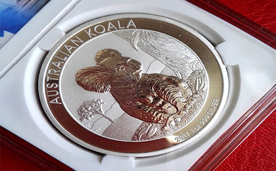 2017年澳大利亚考拉银币（正面）