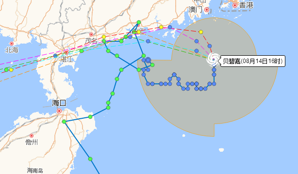 台风"贝碧嘉"路径