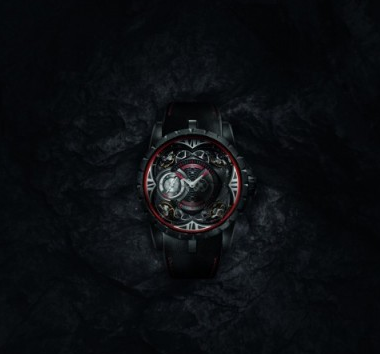 罗杰杜彼Excalibur Quatuor Carbon四游丝摆轮碳纤维腕表