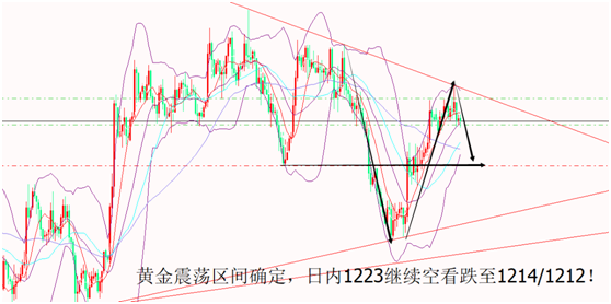 山海杨阳:黄金高空持有 反弹1223继续空!