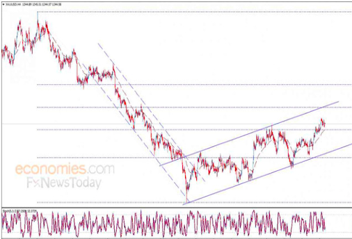 现货金小幅走高 最新报1244美元/盎司附近