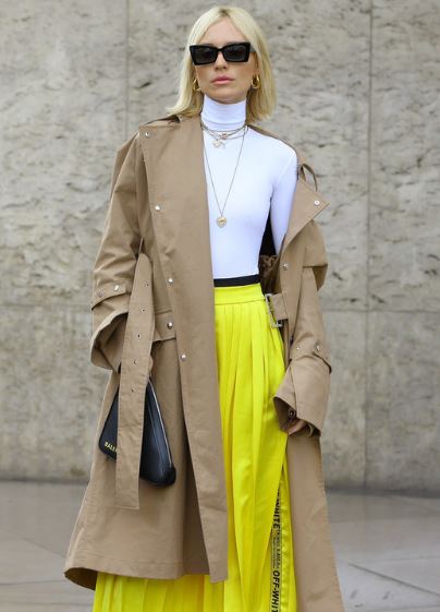 明星卡其色风衣街拍_卡其色风衣街拍图片(2)