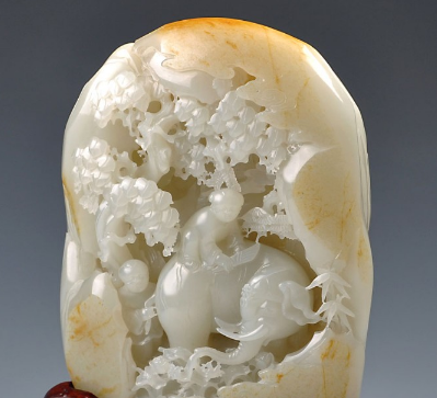 白玉子料山子-万象更新和田玉一克多少钱