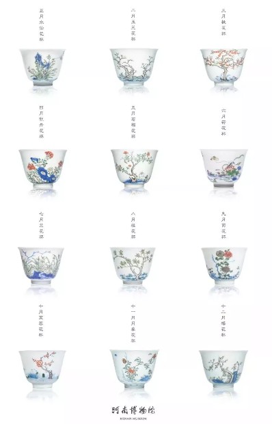[拍卖会]河南省博物院藏十二月梅花杯鉴赏