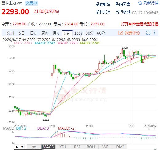 多空双方激烈争夺 玉米期货