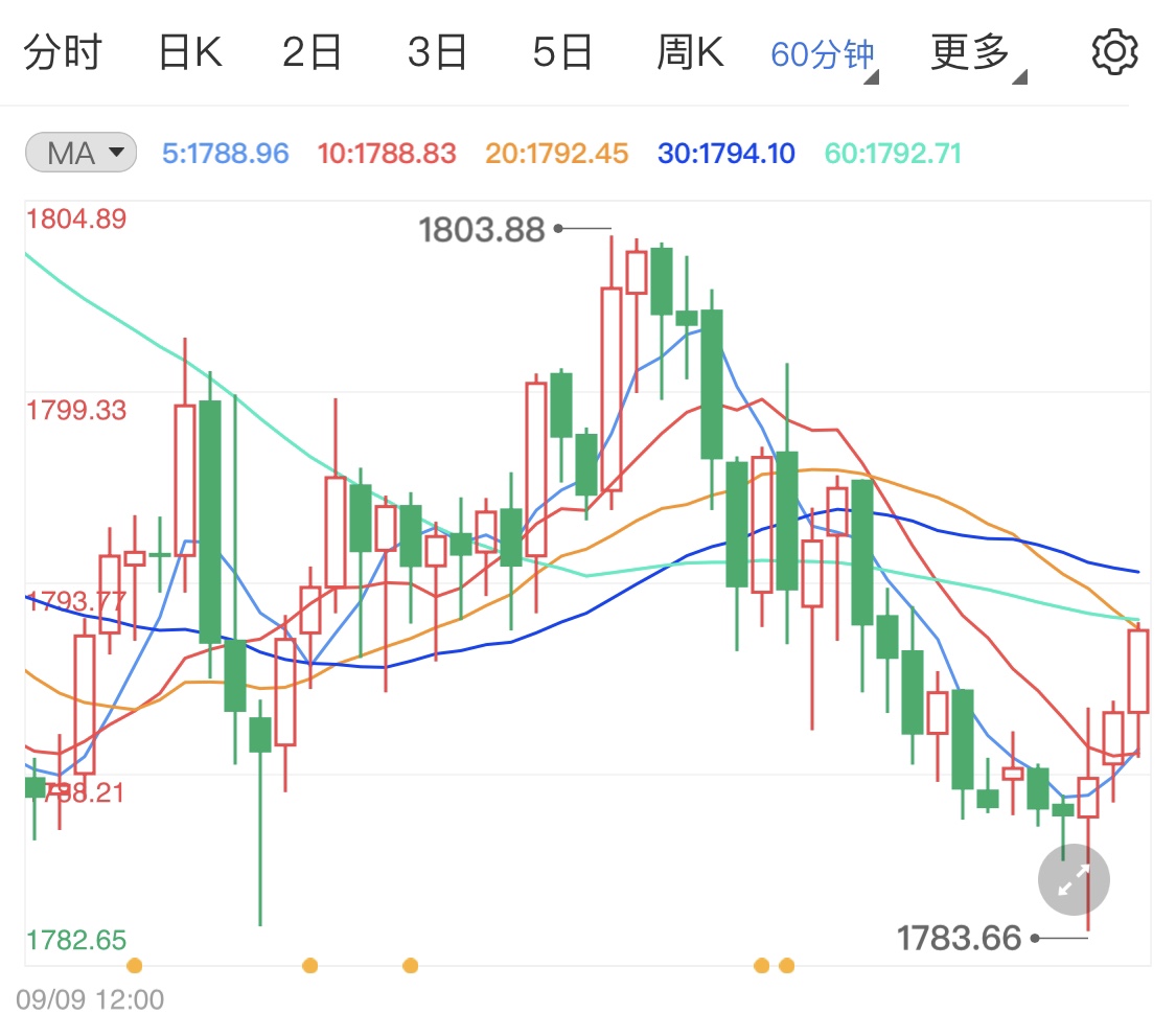 黄金期货涨势遇阻力 美元指数延续升势