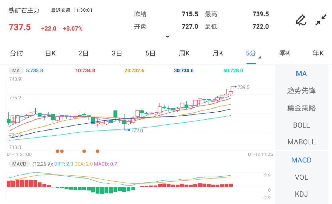 供需错配存在利好 铁矿石期价继续走强