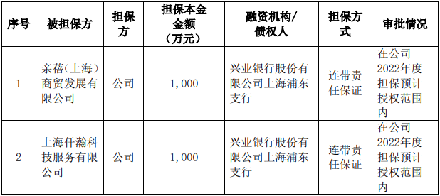 上海爱婴室：关于为下属子公司贷款提供担保的公告