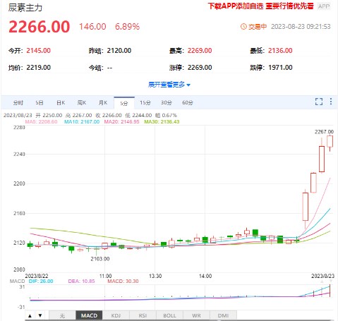 出口利好落地 尿素期货主力冲高触及涨停板