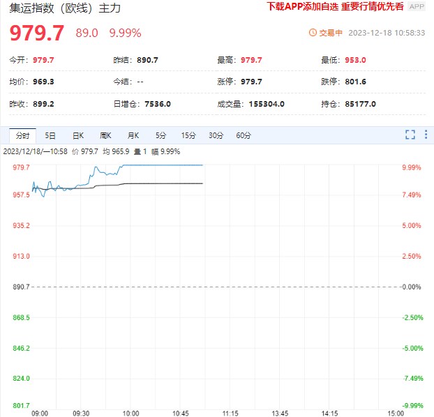 四家航运巨头暂停红海航线 集运指数期货涨停！