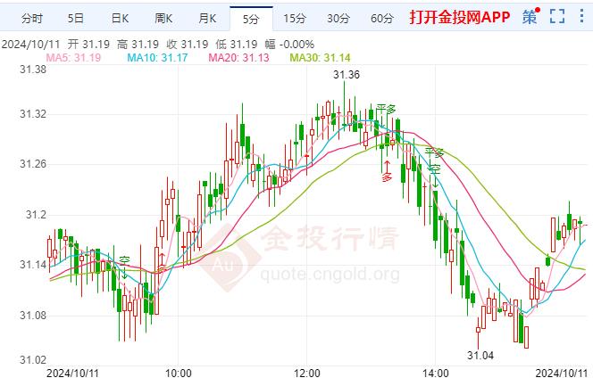 白银攀升至31美元上方 市场参与者注意力集中PPI