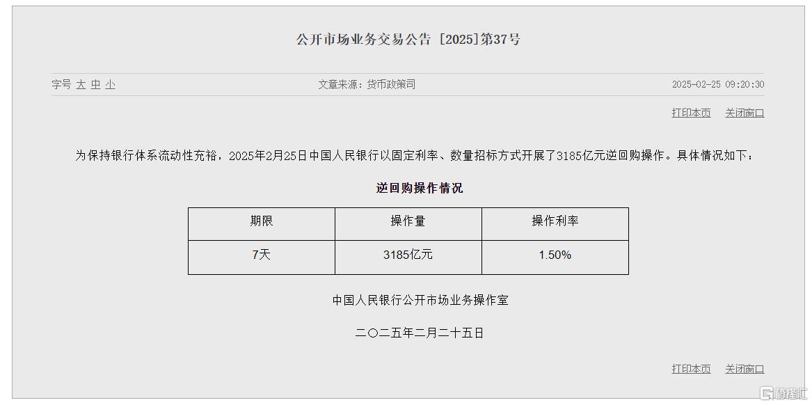 央行2月缩量续作3000亿元MLF,降息窗口或在一季度末?