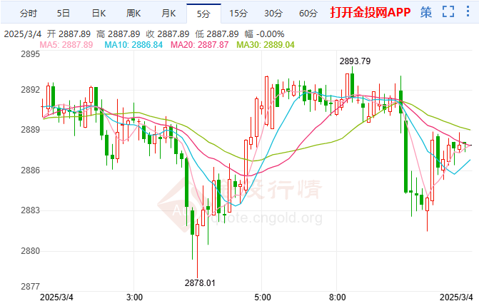 今天（2025年3月4日）黄金价格走势分析