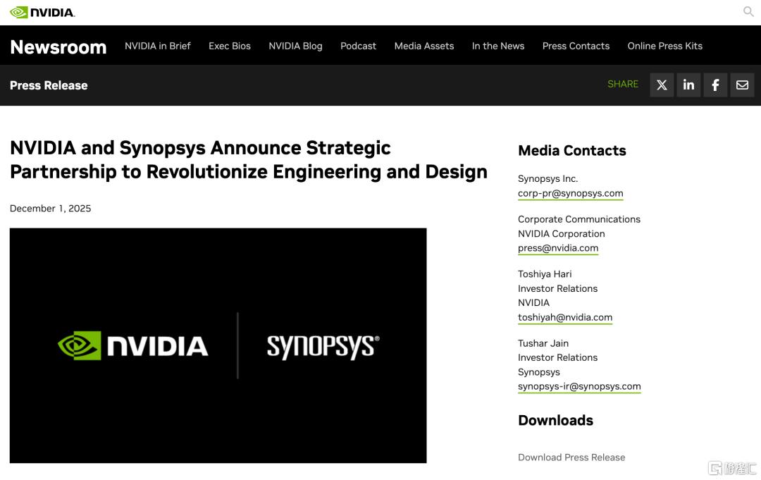 狂砸20亿美元，英伟达入股EDA巨头！