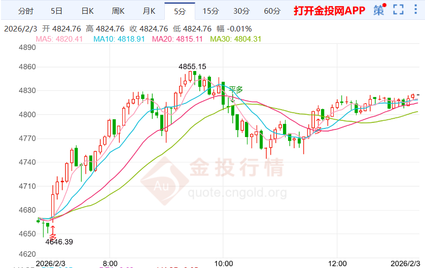 2026年2月3日黄金市场行情解析