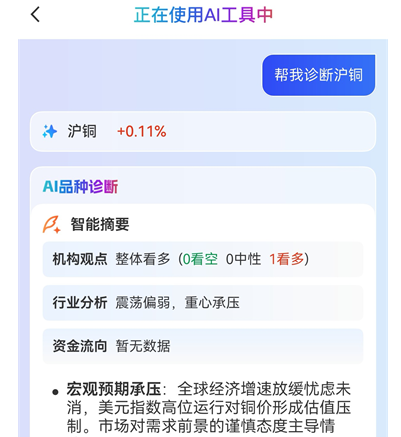 懒人看盘神器:沪铜AI走势分析,自动解读行情趋势