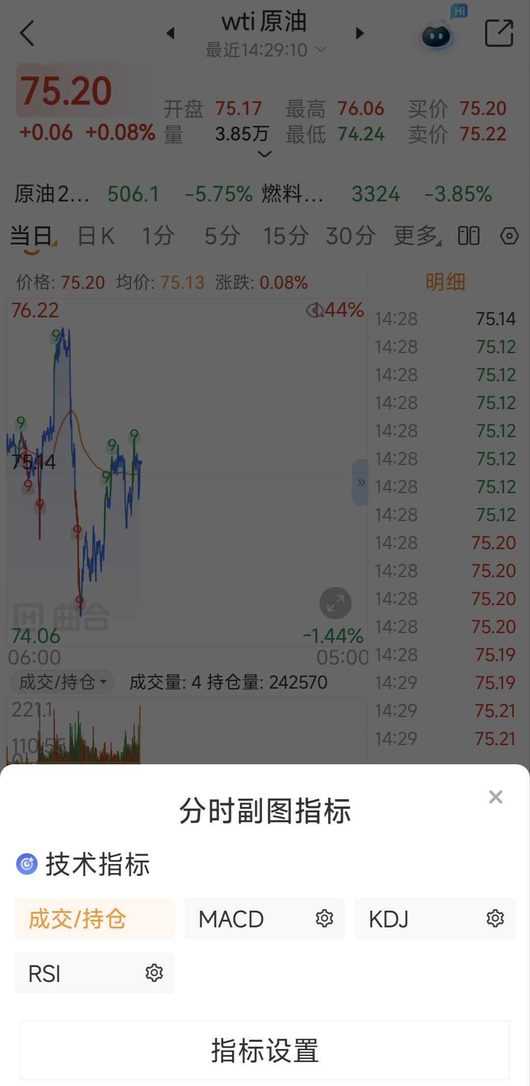 原油行情软件推荐：WTI/布伦特实时报价全支持