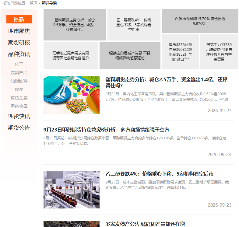 期货网站上哪个投教和学习资源比较全