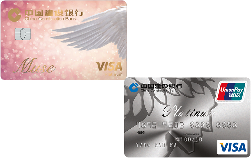建行龙卡MUSE信用卡天使版+全球支付卡组合版