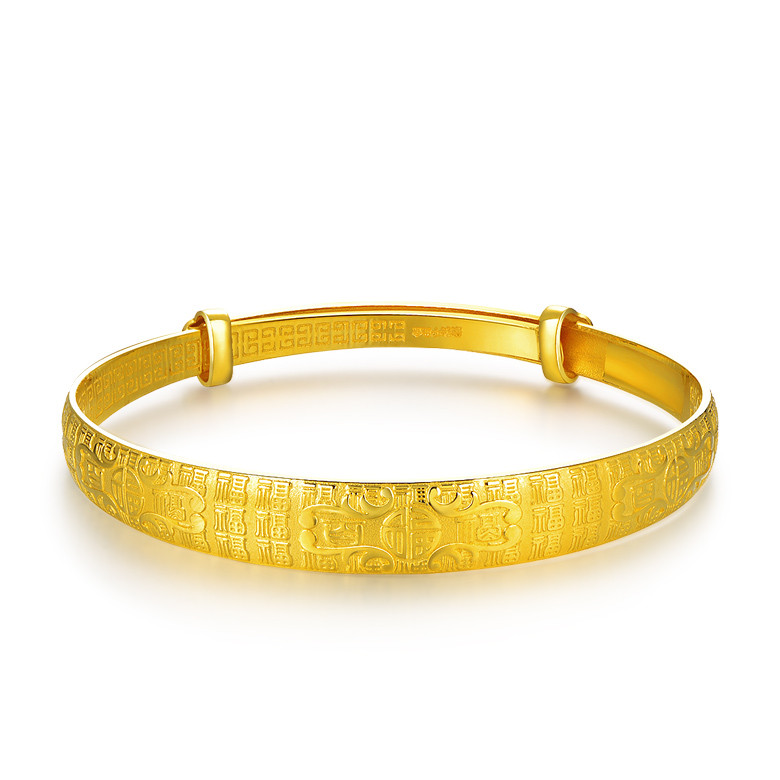 足金女士女款百福手镯