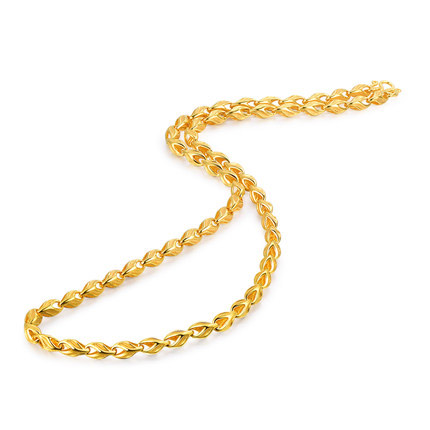 黄金足金999 腾云链 行云流水 送礼自用