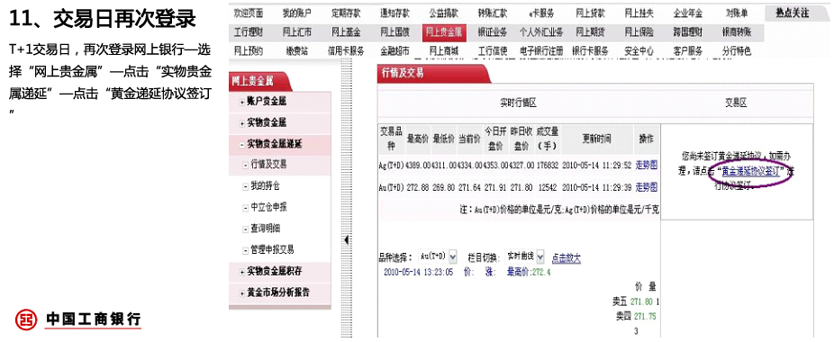 中国工商银行黄金T+D开户流程第十一步