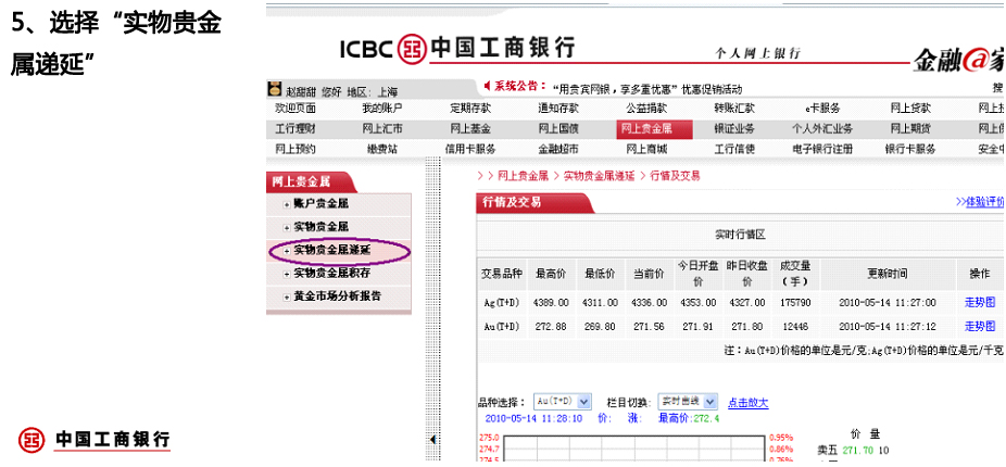 中国工商银行黄金T+D开户流程第五步